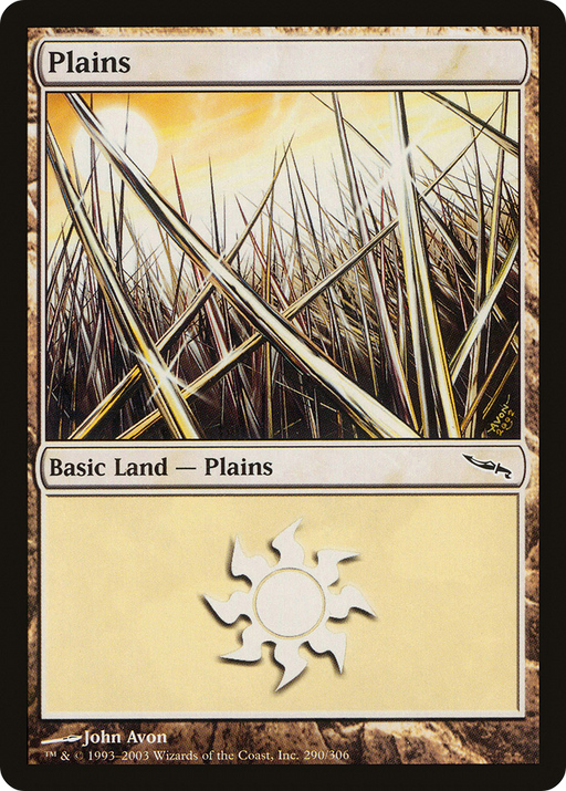 Plains (290) (MRD-290) [Mirrodin] Foil MTG Single Wizards of the Coast