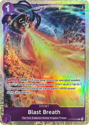 Blast Breath (Premium Card Collection -Best Selection Vol. 1-) (ST04-016) [One Piece Promotion Cards] Foil One Piece Single Bandai