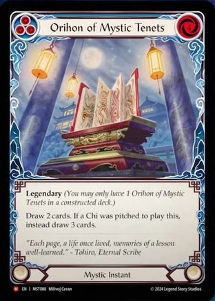 Orihon of Mystic Tenets [MST080] (Part the Mistveil)  Rainbow Foil Flesh And Blood Single Flesh And Blood   