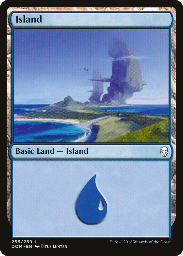 Island (DOM-255) [Dominaria] MTG Single Wizards of the Coast