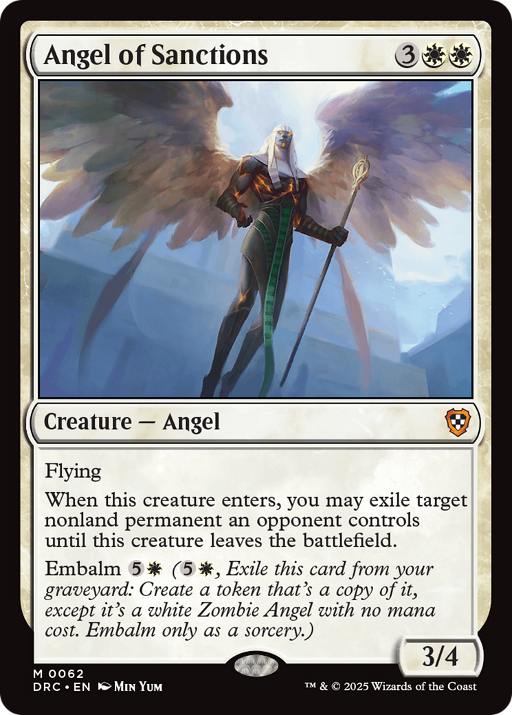 Angel of Sanctions (DRC-062) [Commander: Aetherdrift] MTG Single Wizards of the Coast