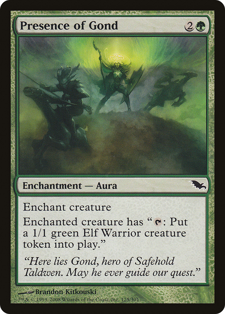 Presence of Gond (SHM-125) [Shadowmoor] MTG Single Wizards of the Coast