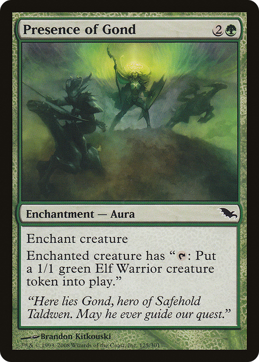 Presence of Gond (SHM-125) [Shadowmoor] MTG Single Wizards of the Coast