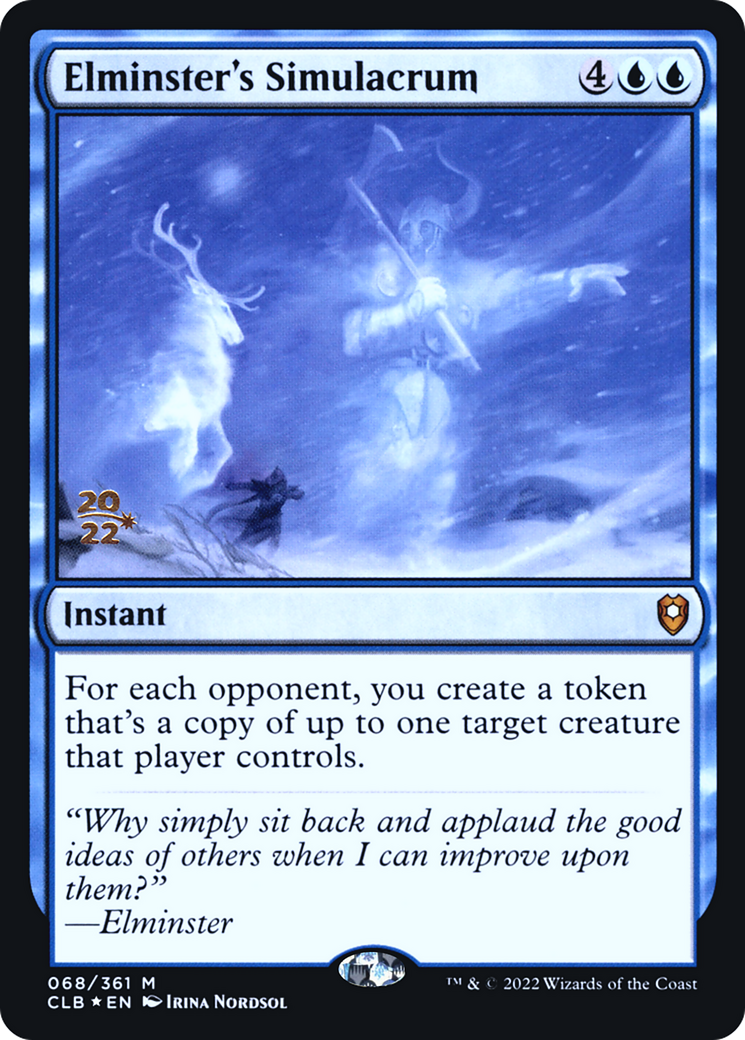 Elminster's Simulacrum (PRE-068) [Battle for Baldur's Gate Promos] Foil MTG Single Wizards of the Coast