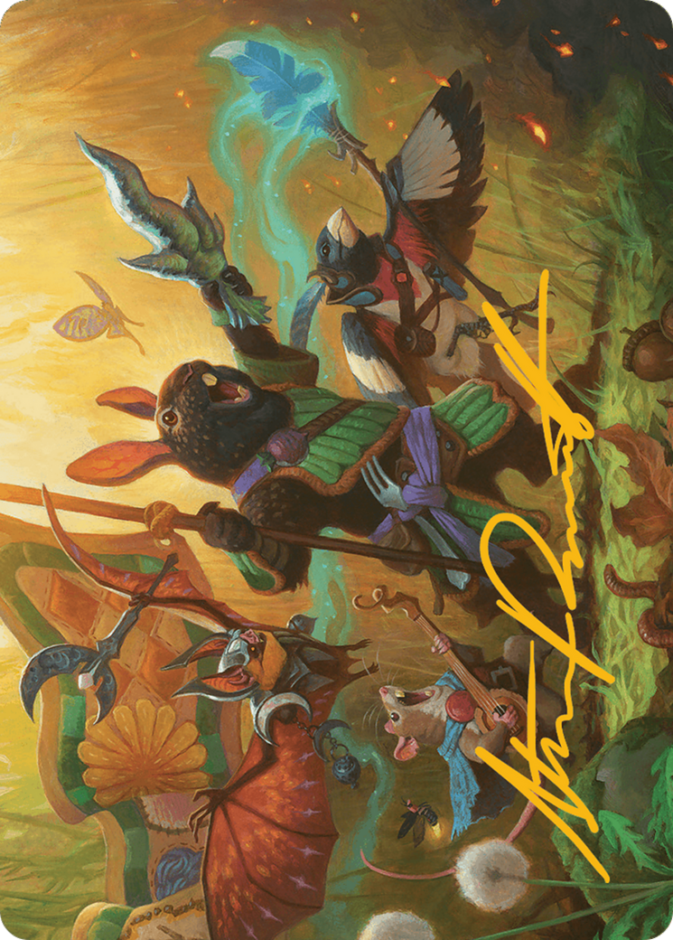 Valley Questcaller Art Card (Gold-Stamped Signature) [Art Series] Bloomburrow MTG Single Magic: The Gathering