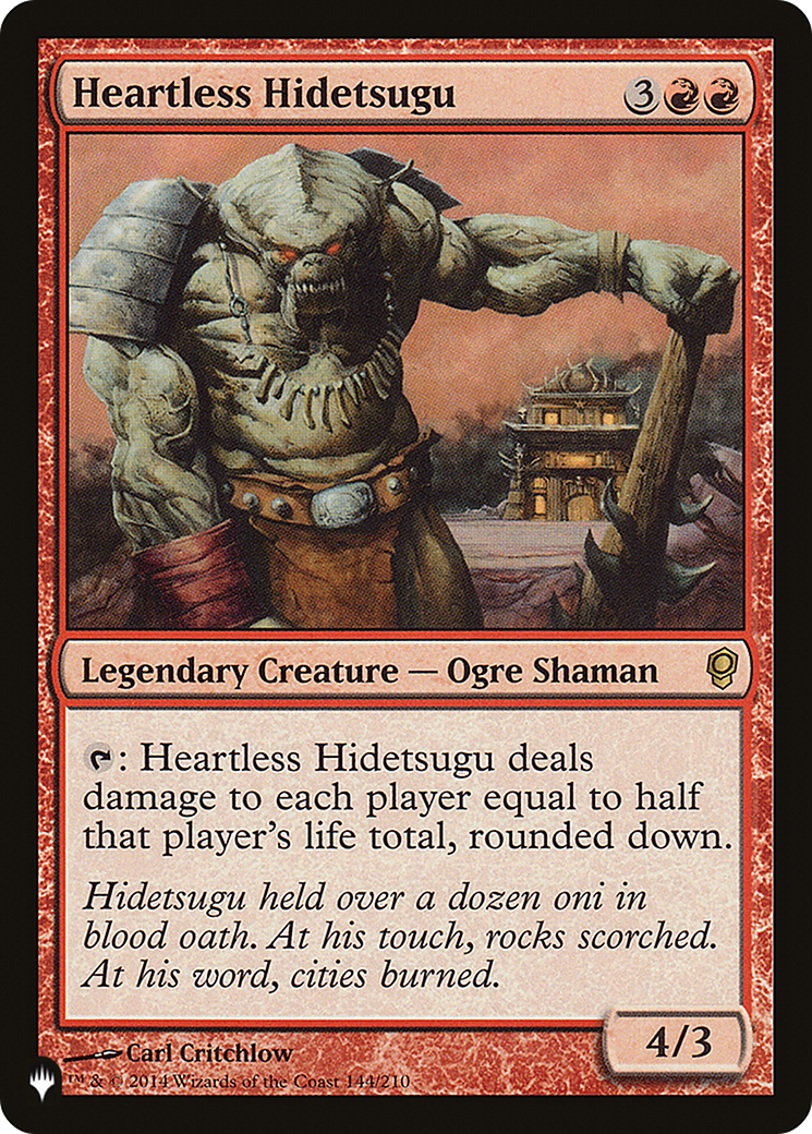 Heartless Hidetsugu (LIST-144/210) [Mystery Booster] The List MTG Single Wizards of the Coast