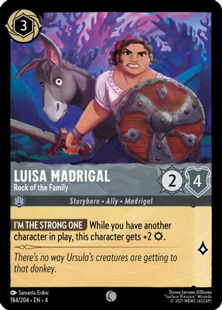 Luisa Madrigal - Rock of the Family (184/204) [Ursulas Return] Cold Foil Lorcana Single Disney
