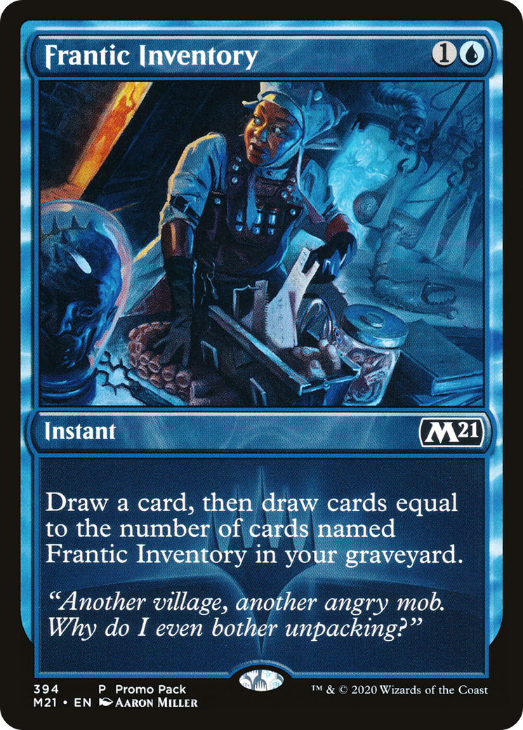 Frantic Inventory (PPM21-394) [Core Set 2021] Foil MTG Single Wizards of the Coast