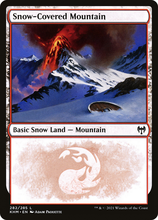Snow-Covered Mountain (282) (KHM-282) [Kaldheim] MTG Single Wizards of the Coast