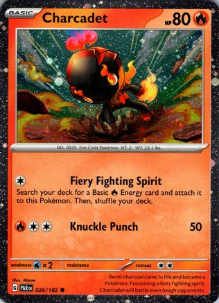 Charcadet - 026/182 (Cosmos Foil) Holofoil [Misc: Cards & Products] Pokemon Single Pokémon
