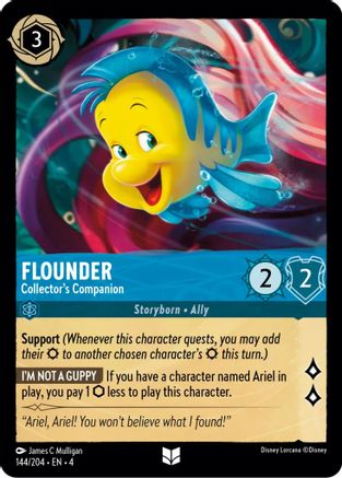 Flounder - Collector's Companion (144/204) [Ursulas Return] Lorcana Single Disney