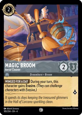 Magic Broom - Aerial Cleaner (185/204) [Ursulas Return] Lorcana Single Disney