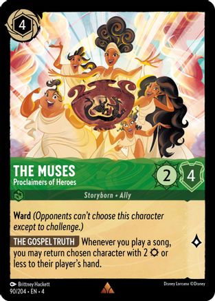 The Muses - Proclaimers of Heroes (90/204) [Ursulas Return] Lorcana Single Disney