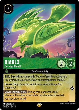 Diablo - Devoted Herald (70/204) [Ursulas Return] Cold Foil Lorcana Single Disney