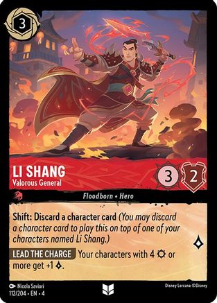 Li Shang - Valorous General (112/204) [Ursulas Return] Lorcana Single Disney