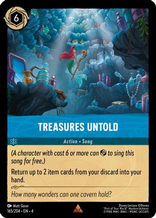 Treasures Untold (165/204) [Ursulas Return] Cold Foil Lorcana Single Disney
