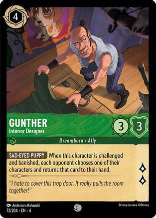 Gunther - Interior Designer (72/204) [Ursulas Return] Cold Foil Lorcana Single Disney