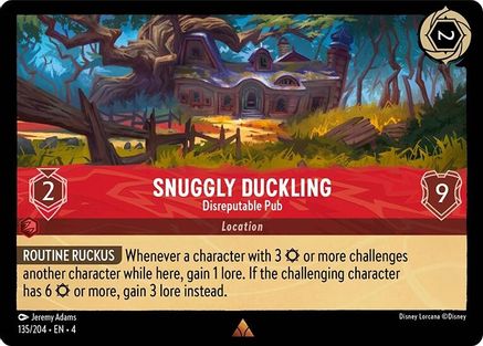 Snuggly Duckling - Disreputable Pub (135/204) [Ursulas Return] Cold Foil Lorcana Single Disney