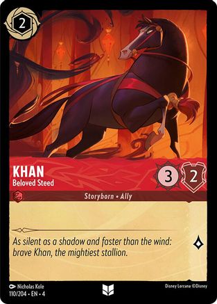 Khan - Beloved Steed (110/204) [Ursulas Return] Cold Foil Lorcana Single Disney