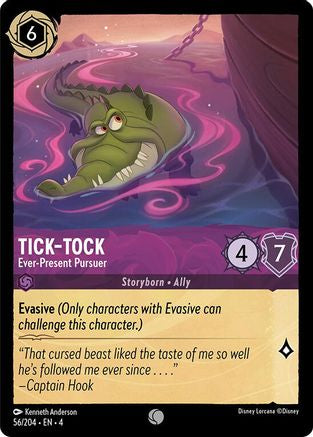 Tick-Tock - Ever-Present Pursuer (56/204) [Ursulas Return] Lorcana Single Disney