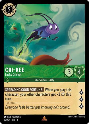 Cri-Kee - Lucky Cricket (69/204) [Ursulas Return] Lorcana Single Disney