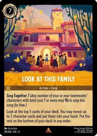 Look at This Family (28/204) [Ursulas Return] Cold Foil Lorcana Single Disney
