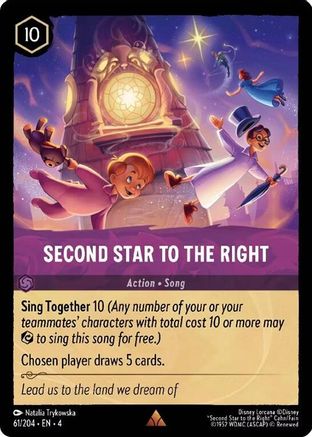 Second Star to the Right (61/204) [Ursulas Return] Lorcana Single Disney