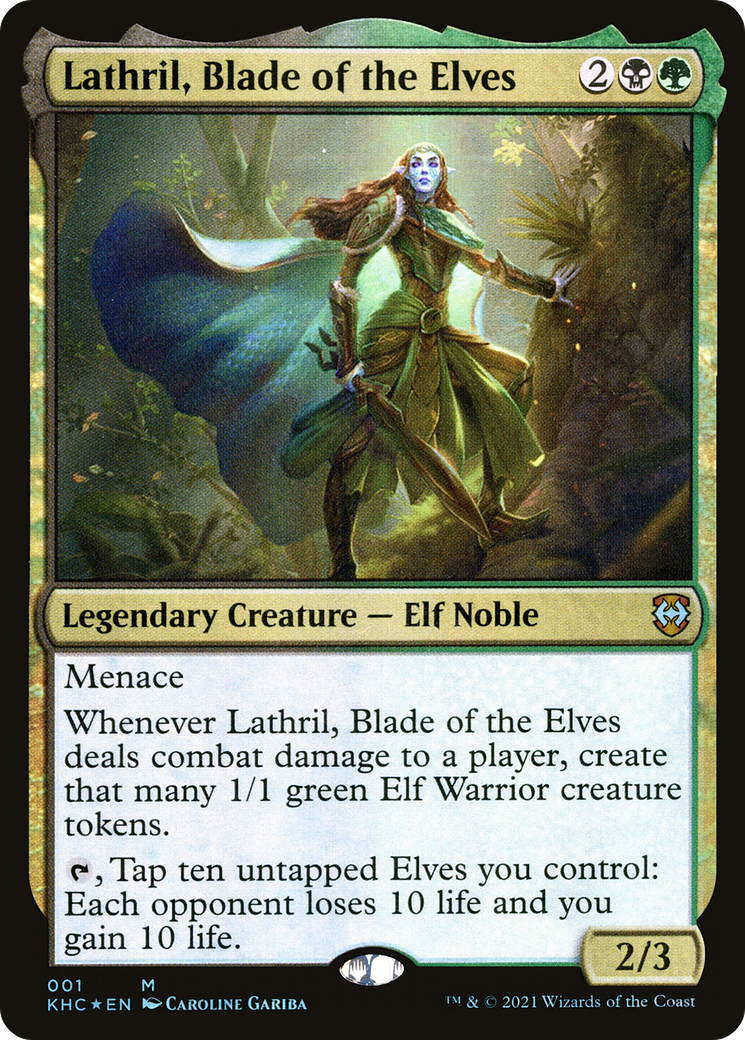 Lathril, Blade of the Elves (KHC-001) [Kaldheim Commander] MTG Single Wizards of the Coast