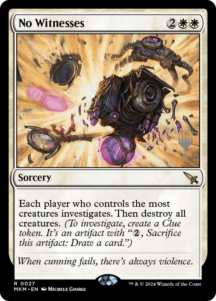 No Witnesses (PPMKM-027) [Murders at Karlov Manor Promos] MTG Single Wizards of the Coast