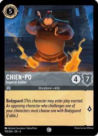 Chien-Po - Imperial Soldier (178/204) [Ursulas Return] Cold Foil Lorcana Single Disney