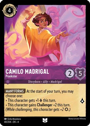 Camilo Madrigal - Prankster (40/204) [Ursulas Return] Lorcana Single Disney