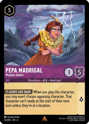 Pepa Madrigal - Weather Maker (53/204) [Ursulas Return] Lorcana Single Disney