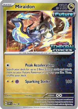 Miraidon - 092 (Prerelease) [Staff] (92) Holofoil [Promos: SV Promo Cards] Pokemon Single Pokémon