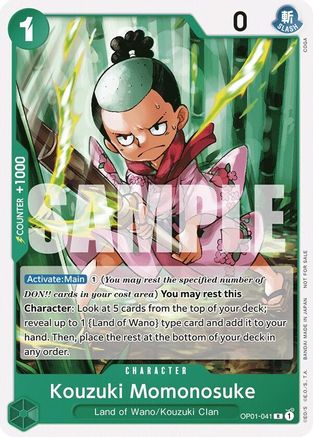 Kouzuki Momonosuke (Tournament Pack Vol. 7) (OP01-041) [One Piece Promotion Cards] One Piece Single Bandai