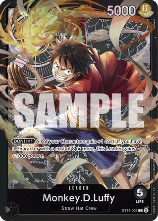 Monkey.D.Luffy (001) (ST14-001) [Starter Deck 14: 3D2Y] Foil One Piece Single Bandai