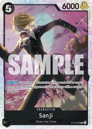 Sanji (ST14-003) [Starter Deck 14: 3D2Y] Foil One Piece Single Bandai