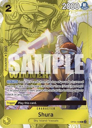 Shura (Winner Pack Vol. 7) (OP05-106) [One Piece Promotion Cards] Foil One Piece Single Bandai
