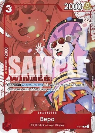 Bepo (Winner Pack Vol. 7) (P-019) [One Piece Promotion Cards] Foil One Piece Single Bandai