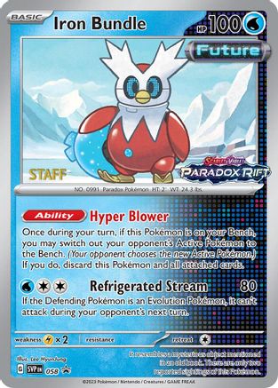 Iron Bundle - 058 (Prerelease) [Staff] (58) Holofoil [Promos: SV Promo Cards] Pokemon Single Pokémon