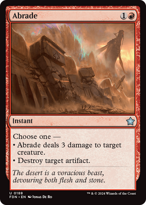 Abrade (FDN-188) [Foundations] MTG Single Wizards of the Coast