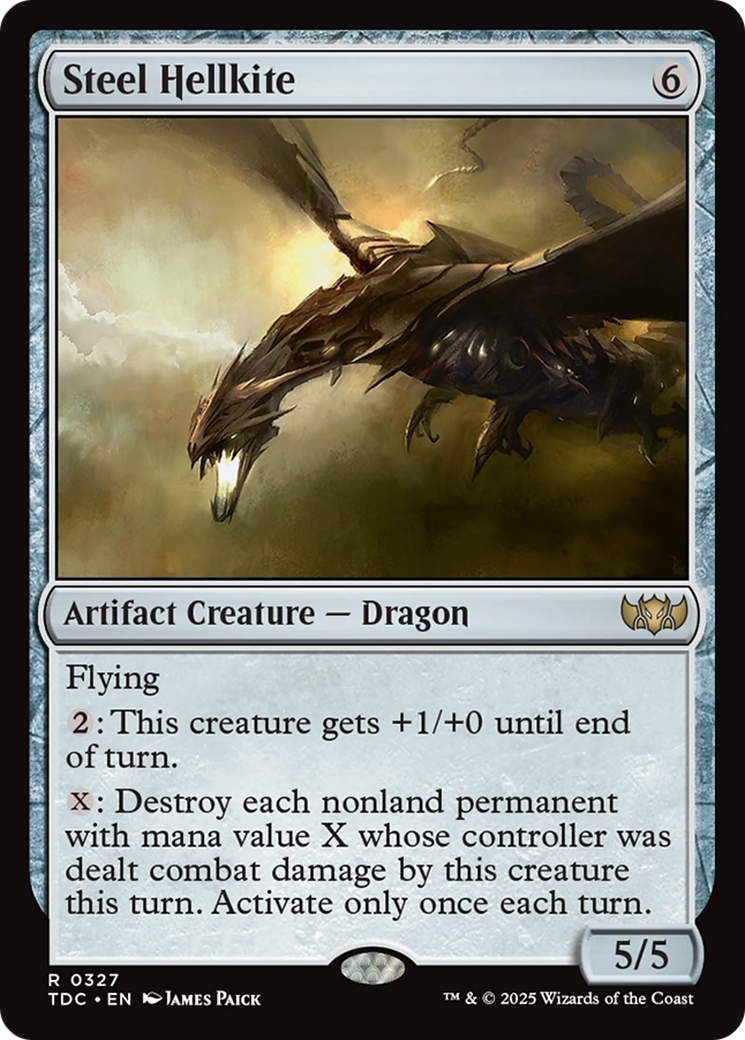 Steel Hellkite (TDC-327) [Commander: Tarkir: Dragonstorm] MTG Single Wizards of the Coast