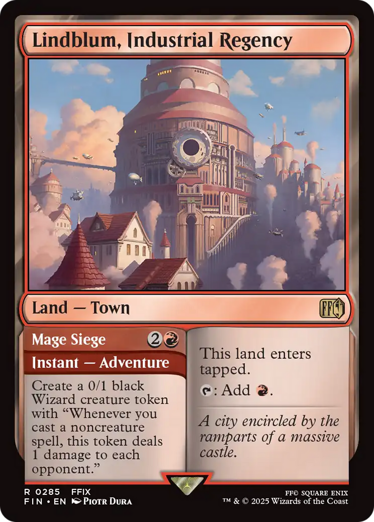 Lindblum, Industrial Regency // Mage Siege (FIN-285) [FINAL FANTASY] MTG Single Wizards of the Coast