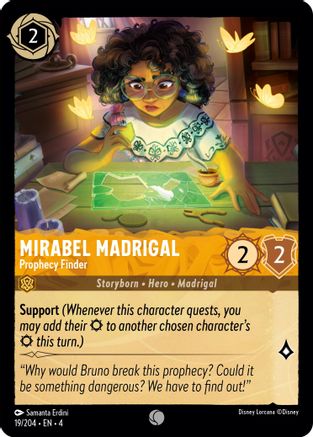 Mirabel Madrigal - Prophecy Finder (19/204) [Ursulas Return] Cold Foil Lorcana Single Disney