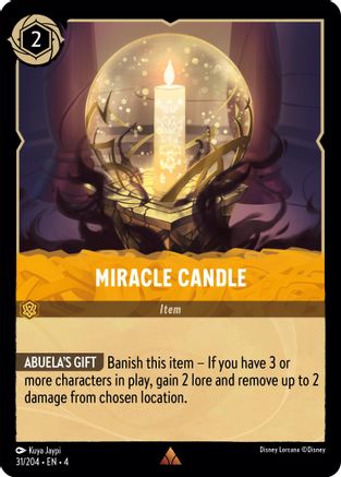 Miracle Candle (31/204) [Ursulas Return] Lorcana Single Disney