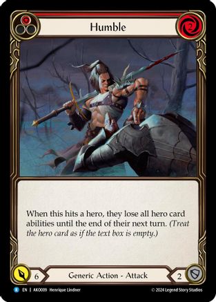 Humble (Red) [AKO009] (Armory Deck: Kayo) Flesh And Blood Single Flesh And Blood   