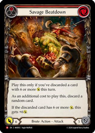 Savage Beatdown [AKO012] (Armory Deck: Kayo) Flesh And Blood Single Flesh And Blood   