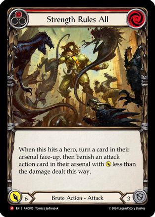 Strength Rules All [AKO013] (Armory Deck: Kayo)  Rainbow Foil Flesh And Blood Single Flesh And Blood   