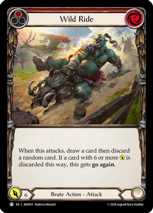 Wild Ride (Red) [AKO014] (Armory Deck: Kayo) Flesh And Blood Single Flesh And Blood   