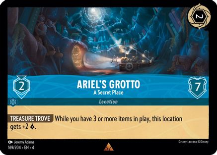 Ariel's Grotto - A Secret Place (169/204) [Ursulas Return] Lorcana Single Disney