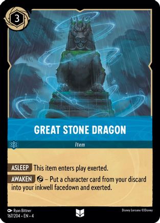Great Stone Dragon (167/204) [Ursulas Return] Lorcana Single Disney